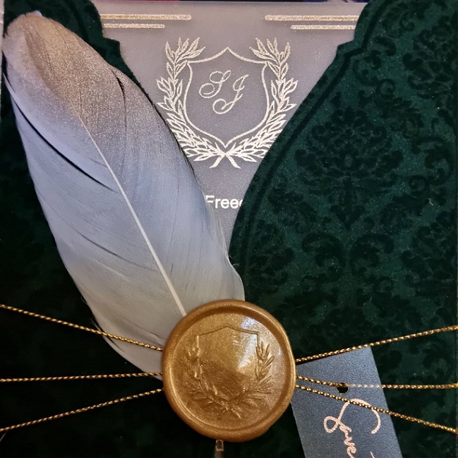 کارت عروسی مقوایی پاکت مخملی کد 677 - تصویر 22