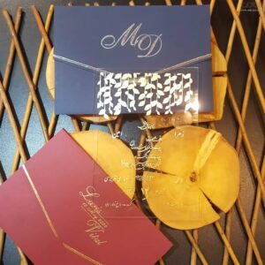 کارت عروسی شفاف شیشه ای پلکسی خارجی کد 650