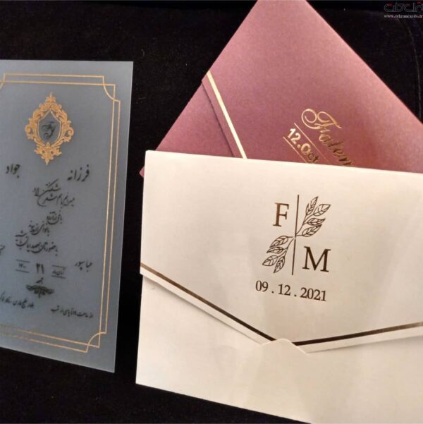 کارت عروسی طلق پلاستیکی ضخیم کد 652