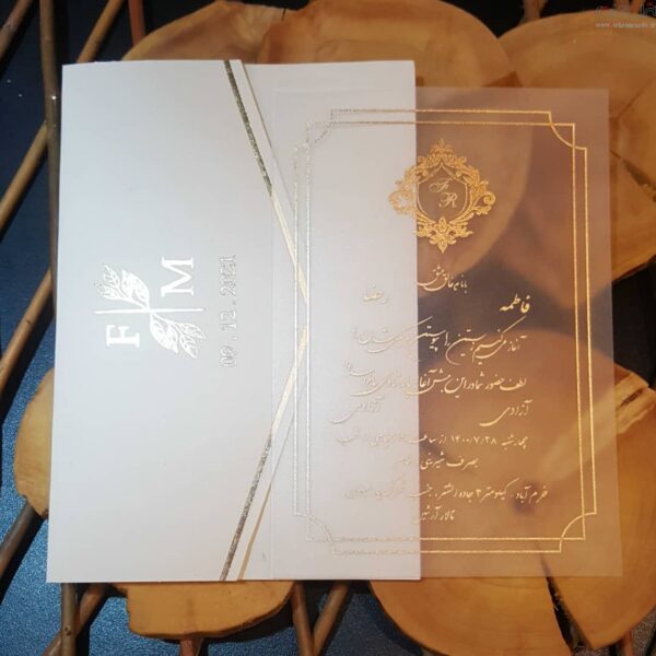 کارت عروسی طلق پلاستیکی ضخیم کد 652