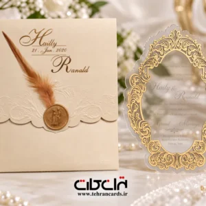 کارت عروسی بیضی شکل پلکسی خارجی کد 646