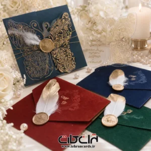 کارت عروسی طلق پروانه ای کد 690
