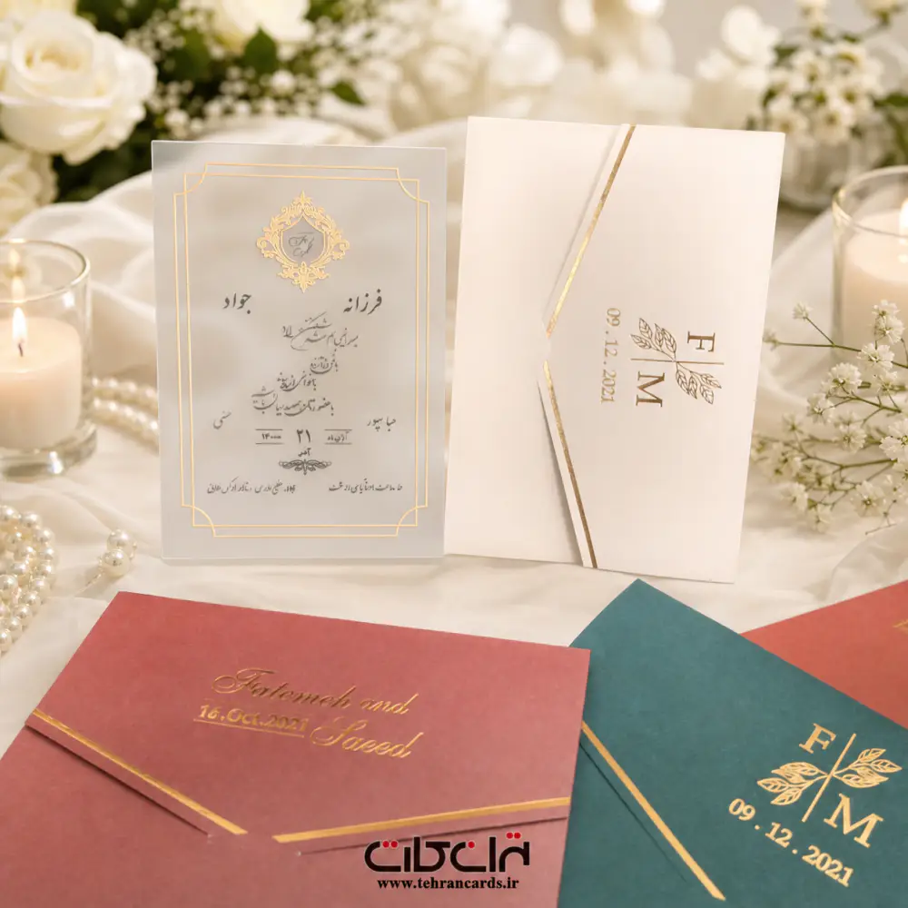 کارت عروسی طلق پلاستیکی ضخیم کد 652