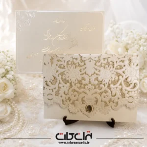 کارت عروسی پاکت لیزری کد 447