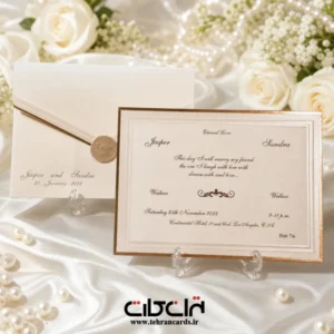 کارت عروسی کلاسیک و شیک کد 491