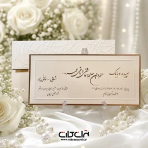 کارت عروسی کلاسیک و مینیمال کد 469