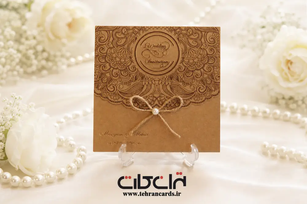 کارت عروسی گراف فانتزی مدل اقتصادی کد 615