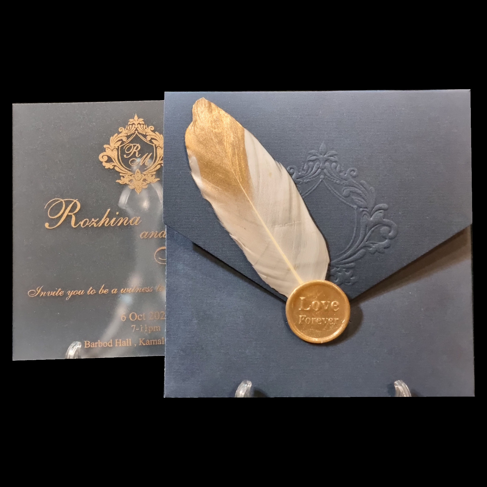 کارت عروسی طلق با چاپ طلایی کد 955 - تصویر 48