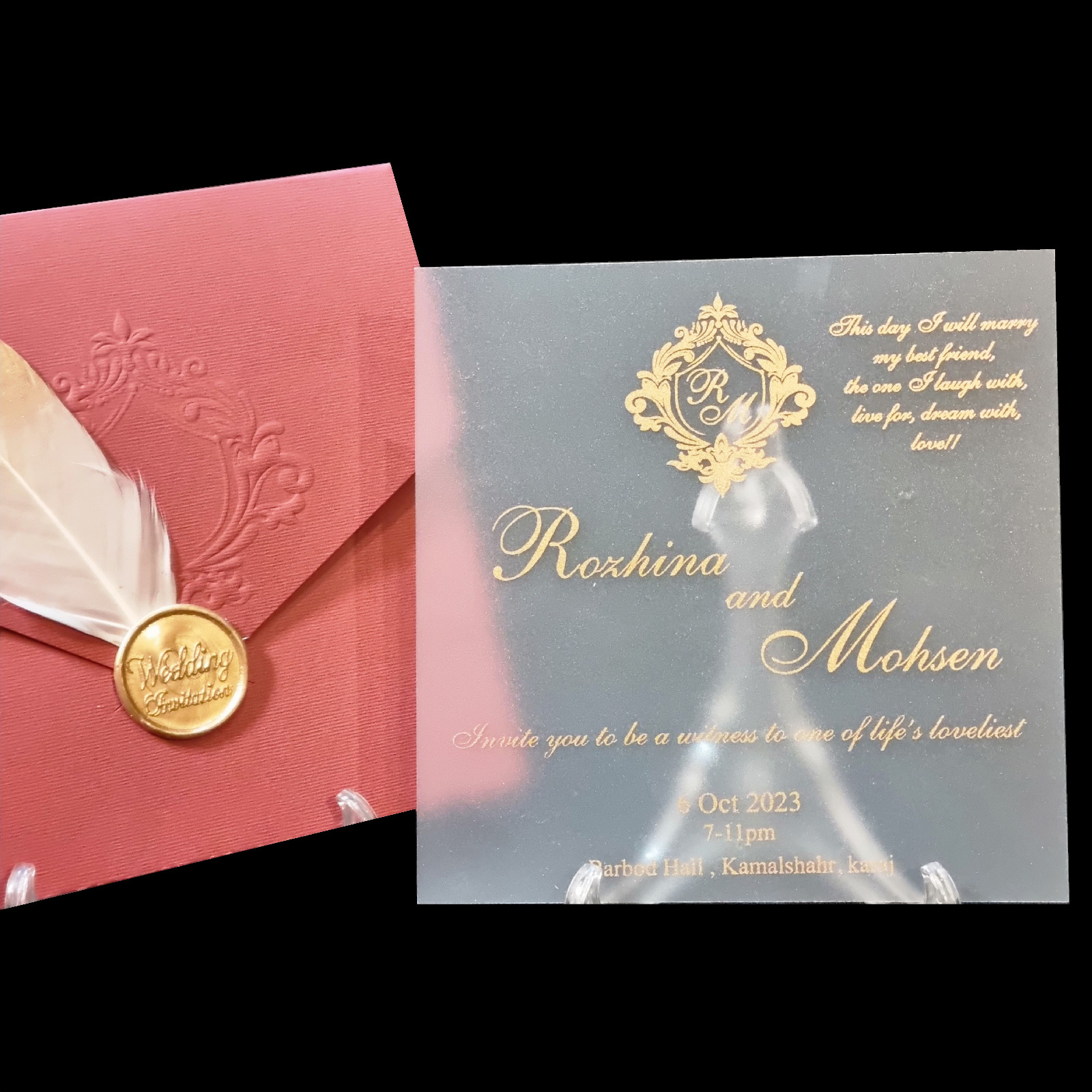 کارت عروسی طلق با چاپ طلایی کد 955 - تصویر 49