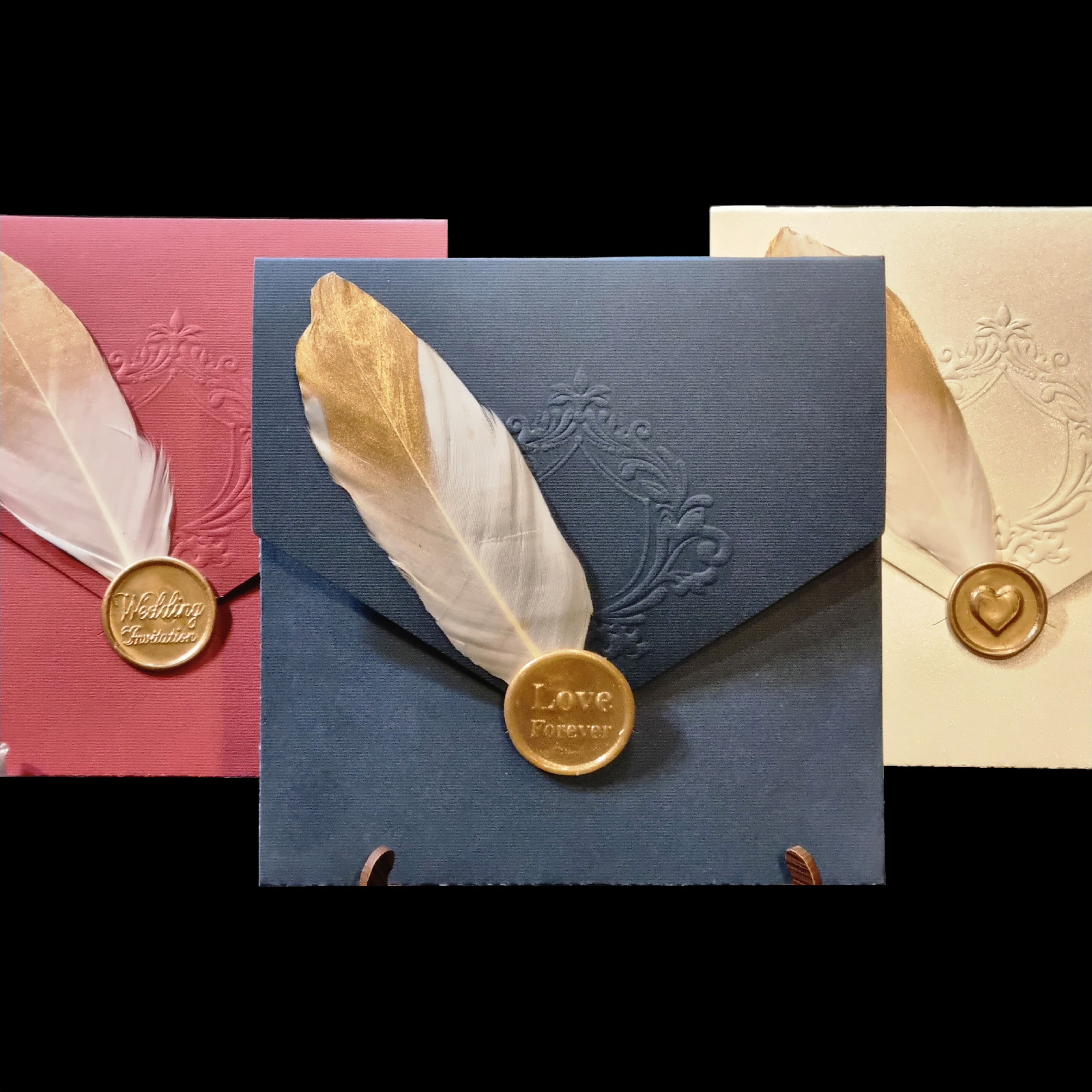 کارت عروسی طلق با چاپ طلایی کد 955 - تصویر 43