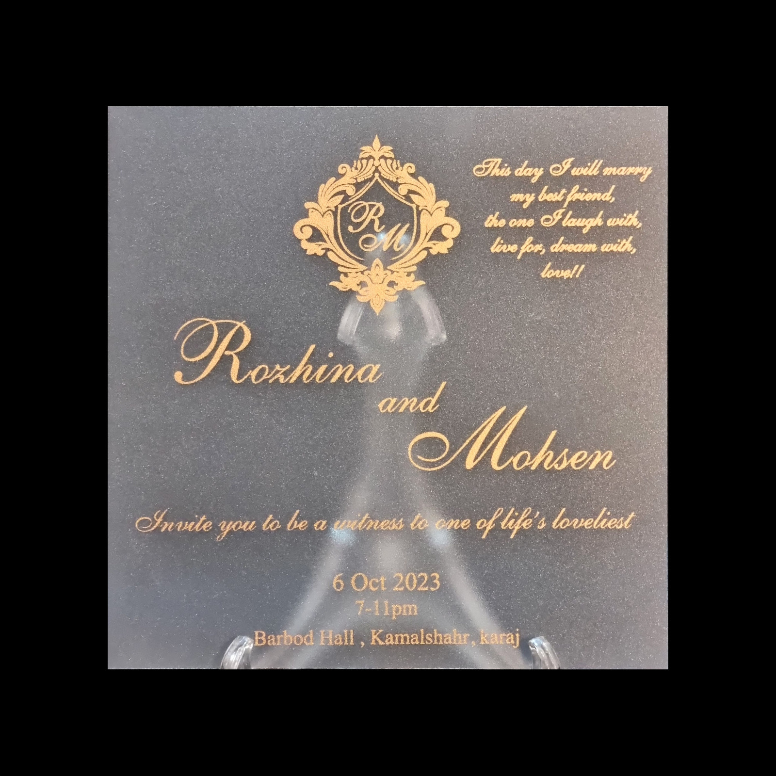 کارت عروسی طلق با چاپ طلایی کد 955 - تصویر 44