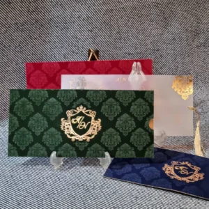 کارت عروسی طلقی پاکت مخملی کد 721