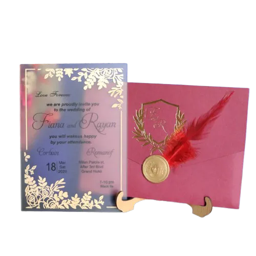 چاپ و تولید کارت عروسی پلکسی